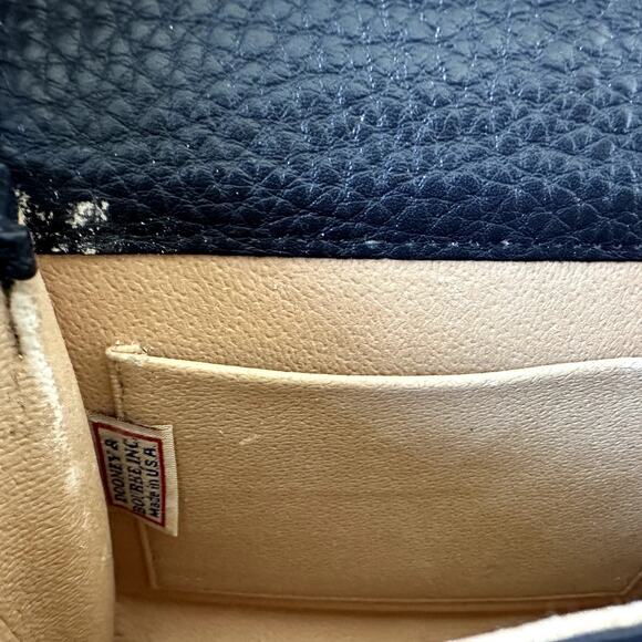 Dooney & Bourke  Rare Vintage Navy Leather Mini Crossbody Bag - Picture 10 of 15